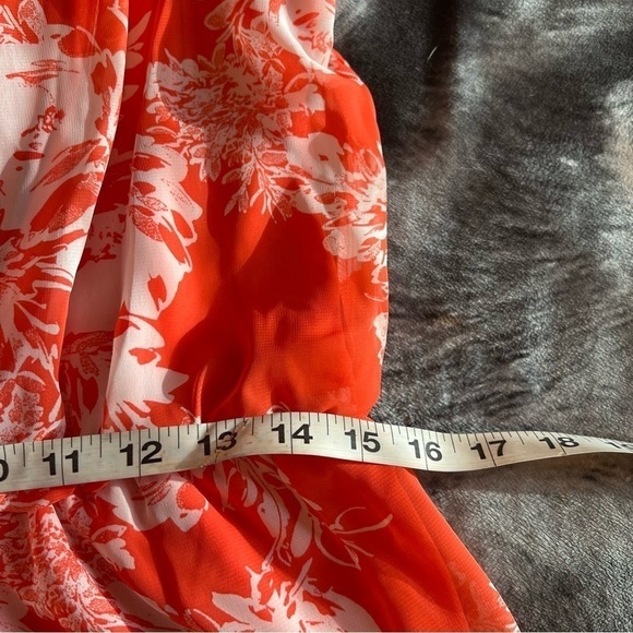 Tacera‎ Orange Floral Halter Style Maxi Dress Size PL - Picture 9 of 11